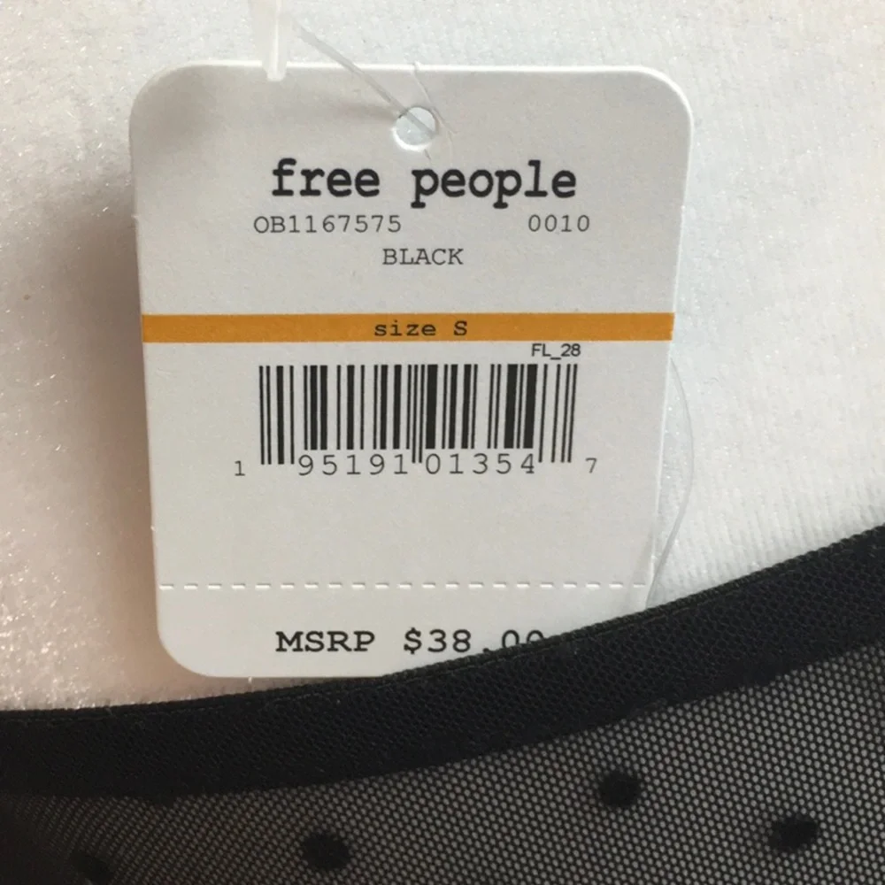 Free People Sierra Black Swiss Dot Bandeau - Picture 6 of 7